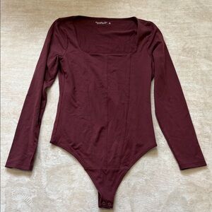 Abercrombie & Fitch Maroon Bodysuit